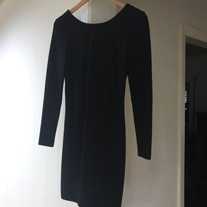 Banana Republic Black Mini Zipper Dress